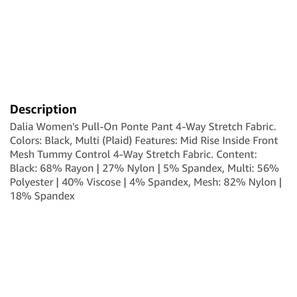 Dalia ponte pull on‎ Pants, XXL, Black - Picture 8 of 9